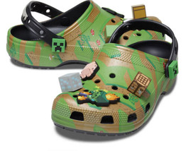 Rare Limited Release Crocs Minecraft Elevated Classic Clog Size: Mens 6 Womens 8 - £74.73 GBP