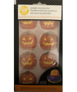 Pumpkin Jack O&#39;Lantern Gummy Decorations 1 ea 8 Ct Wilton Halloween-SHIP... - £14.93 GBP