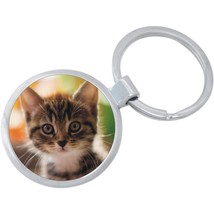 Cute Kitten Cat Keychain - Includes 1.25 Inch Loop for Keys or Backpack - £8.48 GBP