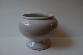 Very Nice Frankoma 22S Off White Footed Round Vase   - $20.00