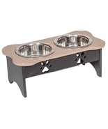 Medium ELEVATED DOG FEEDER ~ 342 CUSTOM COMBOS Dogs Amish USA, 8¾&quot; Tall - €88,17 EUR