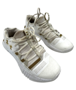 Under Armour women&#39;s Block City 2.0 White/Metallic Gold Volleyball Shoes... - $38.84 CAD