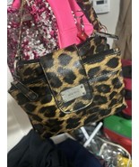 Nine West Leopard Tiger Cheetah Animal print Bag Purse 7” - $19.80