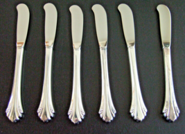 SET OF 6 ONEIDA COMMUNITY CUBE BUTTER SPREADERS 1985 Enchantment SILVERP... - $27.00