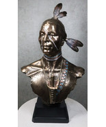 Large Tribal Native American Indian Warrior With Eagle Feather Bust Stat... - $339.51 CAD