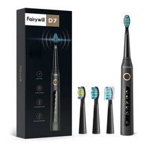 High quality Fairywill Sonic Electric Toothbrush 4 Heads USB Waterproof ... - $31.12
