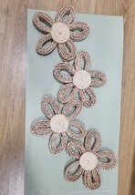 Woven Floral Wall Art  30.5cm x 65cm Beautiful Rustic Floral Wall Art - £26.95 GBP