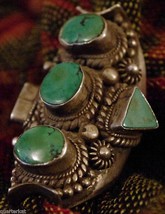 Rings Silver Turquoise Indian Ethnic Jewellery Jewelry Fashion Unisex Uk Size P - £340.21 GBP