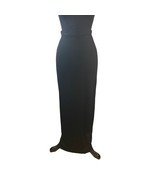 Brenda French for French Rags Rayon Long Black Pencil Skirt Size 1 Small - £14.70 GBP