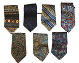 Lot Of 7 Paisley Floral Brocade Print Ties Bill Blass Stafford Rogers &amp; ... - $19.70