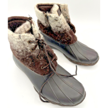 Sperry nordstrom saltwater wool brown duck boots womens size 6 - $372.94 MXN