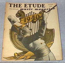 Presser&#39;s Etude Music Magazine January 1940 Youth Marching - £4.74 GBP