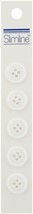 Blumenthal Lansing Slimline Buttons -White 4-Hole 5/8&quot; 5/Pkg - $10.49