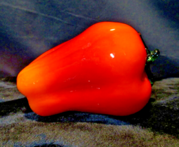 Vintage Handblown Glass Red Pepper - Glass Vegetable - Kitchen Decor - £11.50 GBP