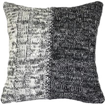 Hygge Chalet Gray Knit Pillow, with Polyfill Insert - £39.92 GBP