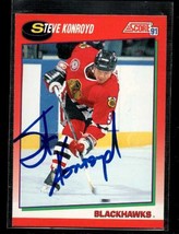 Steve Konroyd Signed Autographed 1991 Score Hockey Card - Chicago Blackh... - $5.95