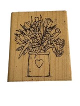 DOTS CTMH JRL Design Rubber Stamp Small Spring Bouquet N197 Flowers Tulips - $5.99