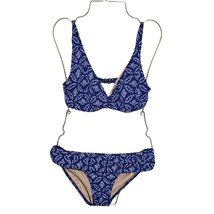 Lands End 6 Blue Floral Tropical 2 Piece Bikini Swimsuit - $19.99