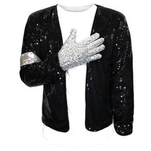 MJ Michael Jaon Jacket Sequins Billie Jean Outfit for Show Performance Party Cel - £65.33 GBP