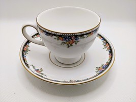 Wedgwood Osborne Cup &amp; Saucer Leigh Shape Vintage 1991 Made England Bone China - £27.52 GBP