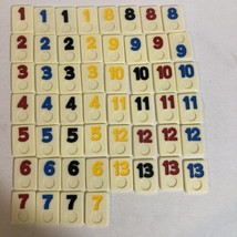 52 Numbered Tiles Board Game Replacement Pieces Not Complete - £10.18 GBP