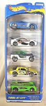 2000 Hot Wheels TURBO JET CITY 5 Pack Gift Pack Muscle Tone, Toyota Celica, Jeep - £14.02 GBP