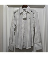 VTG Fender Rock &amp; Roll Religion Mens  Long-Sleeved Shirt White Black STR... - $122.68 CAD