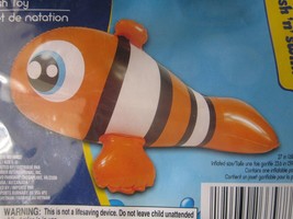 Splash-N-Swim Splash Toy 24&quot; Clown Fish Ride-On Inflatable Pool Animal Age 4+ - £7.89 GBP