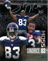 Sinorice Moss signed New York Giants 8x10 Photo Collage- Moss Hologram - £11.99 GBP