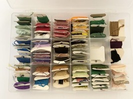 Embroidery Cross Stitch Thread Various Colors In Organizer See Pictures - $18.69