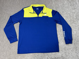 Snap-On Tools Jacket 1/4 Zip Pullover Mens Large Yellow Blue Mechanics G... - £19.10 GBP