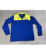 Snap-On Tools Jacket 1/4 Zip Pullover Mens Large Yellow Blue Mechanics G... - $24.74