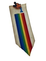 Vintage Florida Auxiliary Jaycees Pin Mickey Face Rainbow Ribbon 1 - $28.00