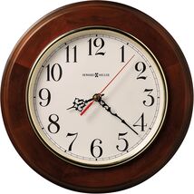 Howard Miller Brentwood Wall Clock, Wood Finish - Round Brass Bezel Fini... - $81.56 CAD