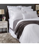 Sferra Celeste White King Sheet Set 4PC 100% Cotton Percale 406TC Italy NEW - $710.00