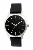 NEW Simplify 2402 Women&#39;s The 2400 Black Dial Black Leather Silver Watch SIM2402 - £29.42 GBP
