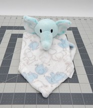 X De Moda Elephant Lovey Baby Toy Blue 12 Inch XDeModa Embroidered Eyes - $14.99