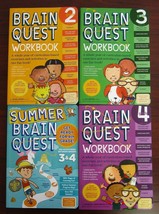 Brain Quest Workbook Lot of 4 Grades 2, 3, &amp; 4 Kids Homeschool Education... - £32.90 GBP