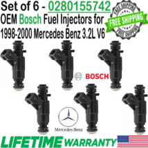 OEM Bosch 6Pcs Fuel Injectors for  1998, 1999, 2000 Mercedes Benz CLK320 3.2L V6 - $75.23