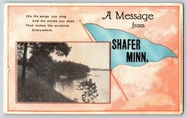 Postcard Pennant Water Landscapes A Message from Shafer Minnesota c1920 - $12.95