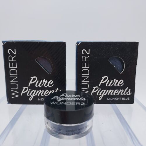 Primary image for LOT OF 2-Wunder2 Pure Pigments Eyeshadow MIDNIGHT BLUE Full Sz, NIB