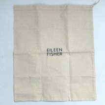 Eileen Fisher Dust Bag Square Drawstring  Travel Storage Cotton Logo Tex... - $10.29