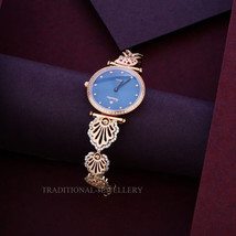 New Designer Exclusive 18K 75% Rose Gold Women Girl Wrist Watch CZ Studded 02 - £2,314.30 GBP