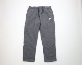 Vintage Nike Mens Large Faded Spell Out Wide Leg Sweatpants Pants Heather Gray - £38.88 GBP