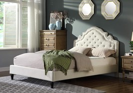Best Master Furniture Ilena Upholstered Fabric Platform Bed, California King, - £349.13 GBP