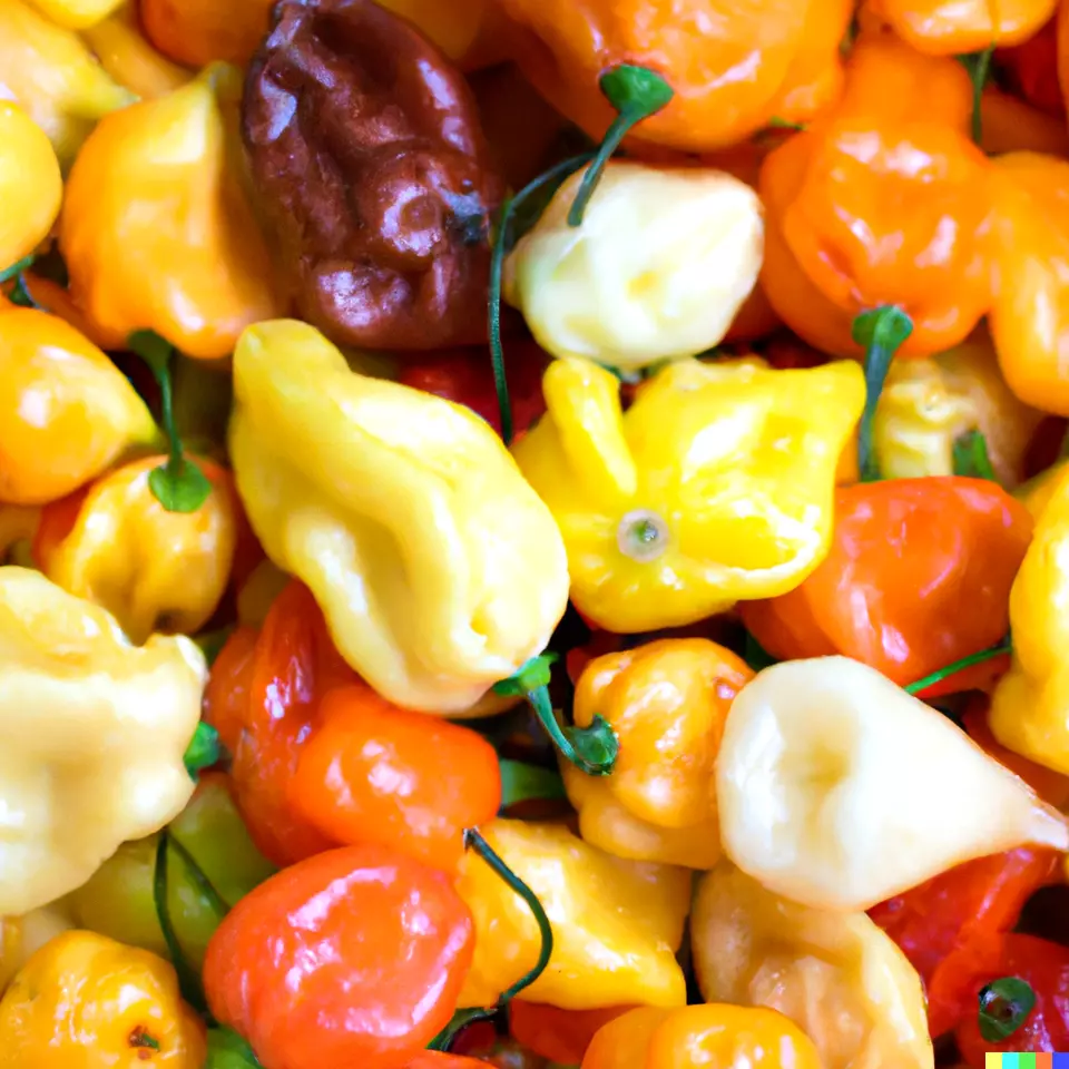 Semilir Habanero Pepper Rainbow Mix Hot Color Blend Non-Gmo 20 Seeds - £7.13 GBP