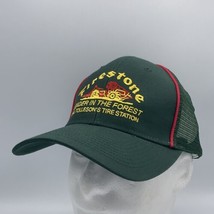 Firestone Strapback Hat Cap Falcon Headwear Adjustable Mesh Green Transp... - $11.64