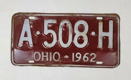 1962 Ohio License Plate A 508 H - $26.73