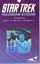 Classic Star Trek Kirk on Planet Hologram Sticker 1991 A H Prismatic MIN... - $5.94