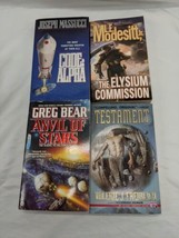 Lot Of (4) Vintage Science Fiction Novels Code Alpha Elysium Commission - $21.78